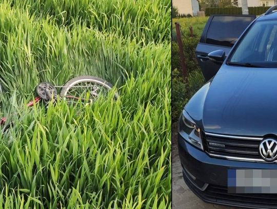 9-latek na rowerze zderzył się z osobówką. Chłopiec trafił do szpitala