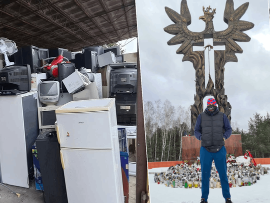 grafika przedstawia elektrośmieci i Lokalnego Kupczyka Stadionowego