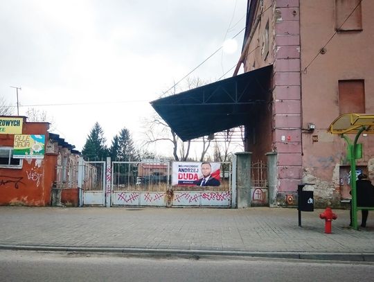 Baner na miejskim młynie