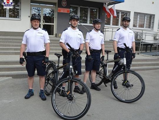 Błękitny patrol po chełmsku. Mundurowi strzegą prawa na rowerach