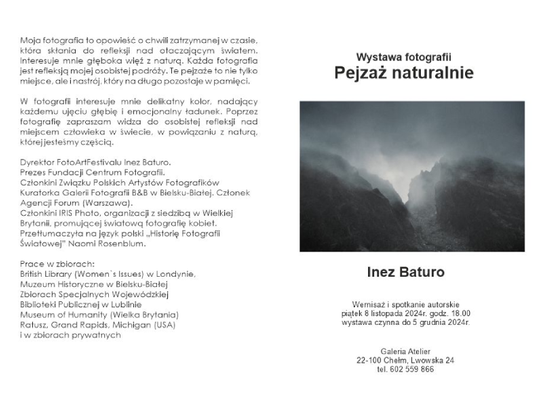 Chełm. Pejzaż naturalnie - wystawa fotografii Inez Baturo