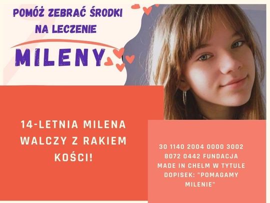 Chełm. 14-letnia Milena walczy z rakiem kości! Musimy jej pomóc!