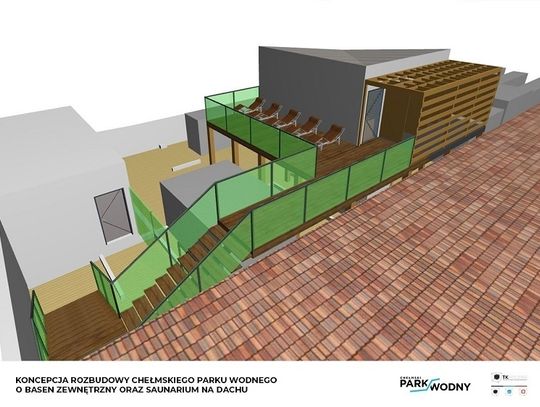 Chełm: Basen zewnętrzny i sauna na dachu