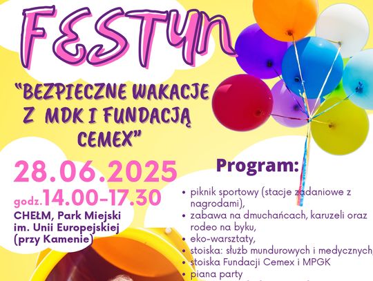 Chełm. Bezpieczne Wakacje z MDK i Fundacją CEMEX