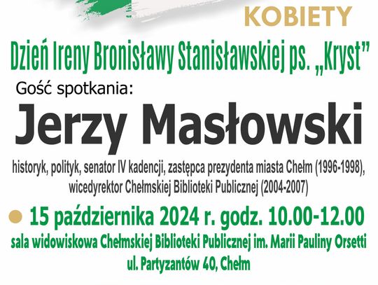 Chełm. Dzień Ireny Bronisławy Stanisławskiej ps. „Kryst” w bibliotece