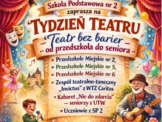 Nadchodzące obchody Międzynarodowego Dnia Teatru staną się w tym roku okazją do szeroko zakrojonych działań kulturalnych zainicjowanych przez Szkołę Podstawową nr 2.