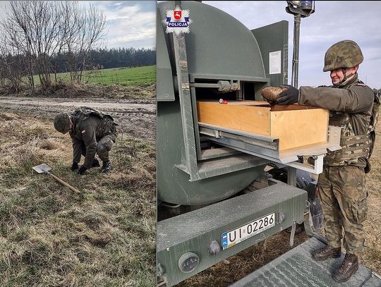 Chełm. Nasi saperzy zabrali niewybuch z placu budowy farmy fotowoltaicznej