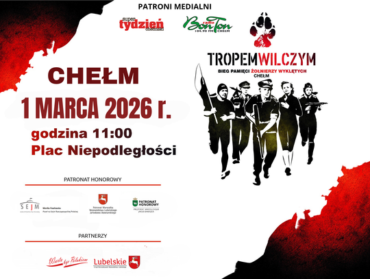 Chełm. Pamięć o Żołnierzach Wyklętych na sportowo 1 marca w Chełmie odbędzie się kolejna odsłona ogólnopolskiego projektu „Bieg Tropem Wilczym”.