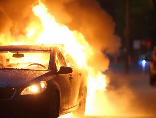 Chełm. Płonęło auto przy Fabrycznej