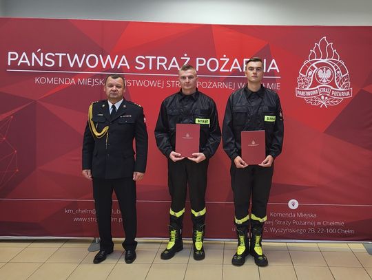 Chełm. PSP ma nowych strażaków. Najpierw ślubowanie, teraz szkolenie