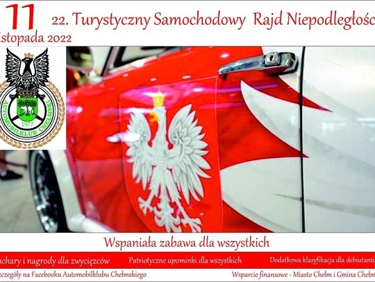 Chełm: Rajd samochodowy upamiętniający 11 listopada