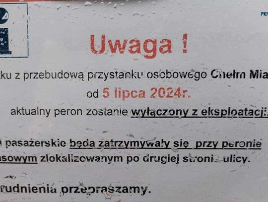 Chełm. Ważna informacja dla podróżnych! Zmiany na przystanku Chełm Miasto