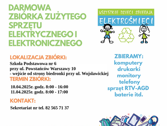 Chełm. Wielka akcja zbiórki elektrośmieci w Szkole Podstawowej nr 6