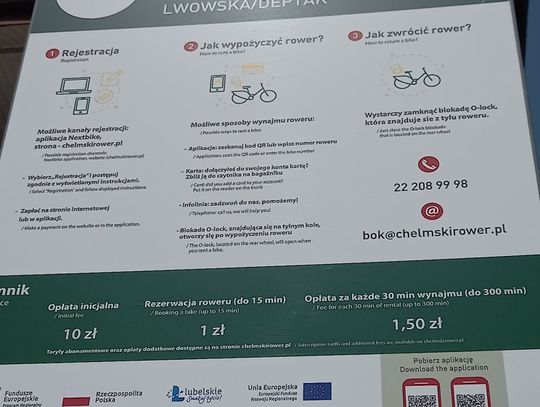 Chełm. Wiemy, ile będzie kosztowała przejażdżka rowerem miejskim