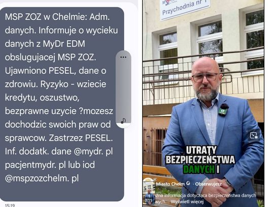 Chełm. Wyciek danych uderzył też w pacjentów miejskiego ZOZ-u. Dyrektor placówki wyjaśnia
