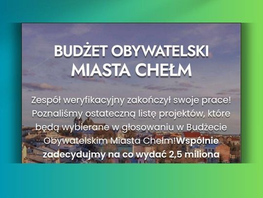 Chełm. Znamy listę projektów Budżetu Obywatelskiego!