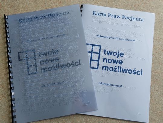 Chełmski szpital ma Kartę Praw Pacjenta spisaną w alfabecie Braille'a