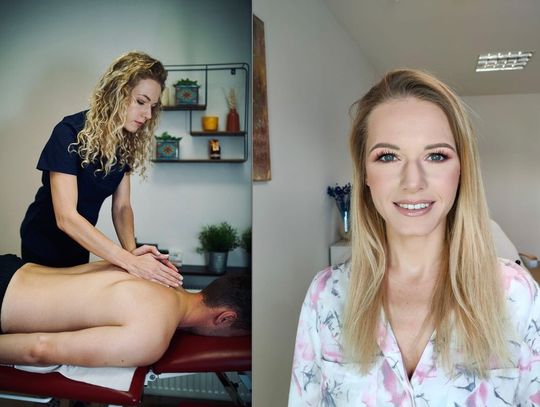 Agnieszka Karpiuk wykonuje masaż i jej zdjęcie profilowe