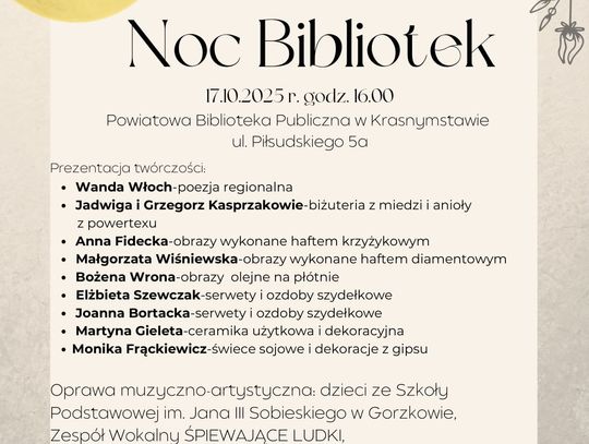 Co Powiatowa Biblioteka w Krasnymstawie przygotowała na "Noc Bibliotek"?