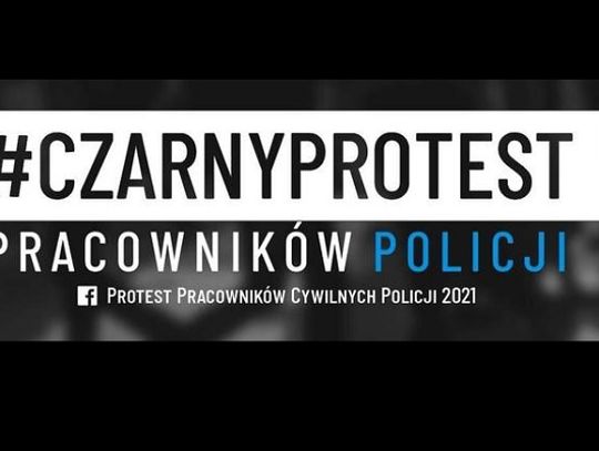 Czarny protest pracowników policji