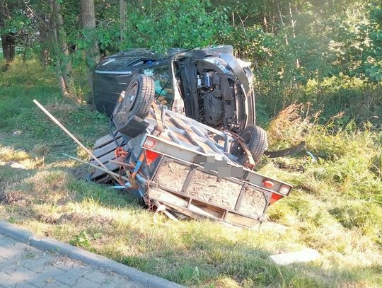 Dachowanie w Fajsławicach. 62-letni kierowca trafił do szpitala