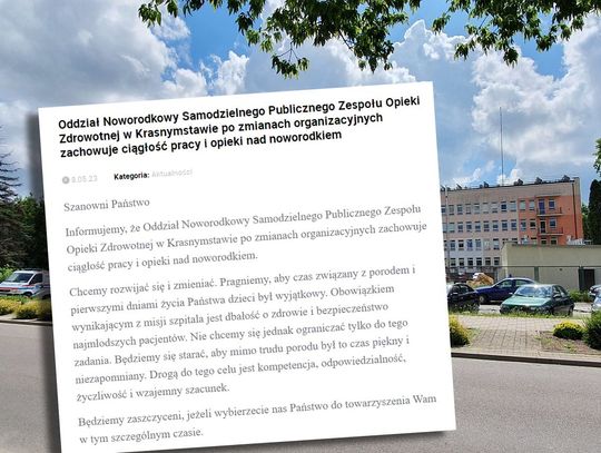 Dementują pogłoski o zamknięciu oddziału. Zachęcają pacjentki do porodów