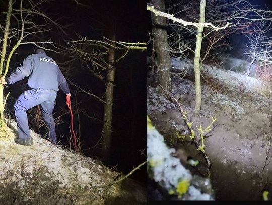 Dramatyczna akcja ratunkowa. Policjanci znaleźli wychłodzonego 20-latka w wodzie w wyrobisku