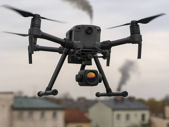 Dron antysmogowy ma badać jakość powietrza przez cały sezon grzewczy