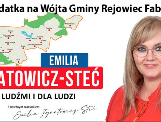 Emilia Ignatowicz-Steć kandydatka na Wójta Gminy Rejowiec Fabryczny