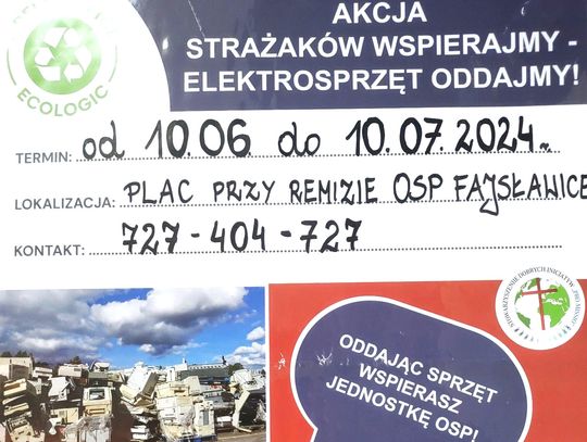 Fajsławice. Trzecia akcja strażaków zbiórki elektrośmieci