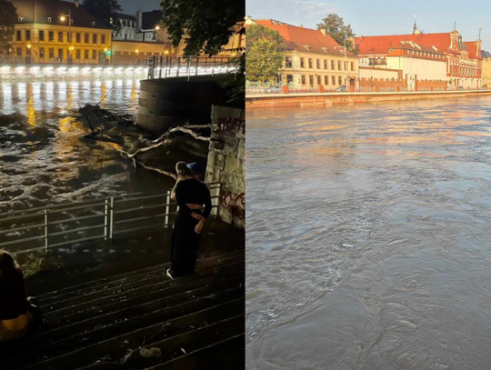 Fala minęła Opole i dotarła do Wrocławia. Opole jest suche...