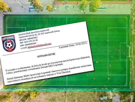 GKS Łopiennik wydał oświadczenie w sprawie zamieszek na boisku