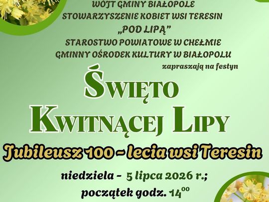 Festyn "Święto Kwitnącej Lipy" odbędzie się 5 lipca i ma przyciągnąć całe rodziny.