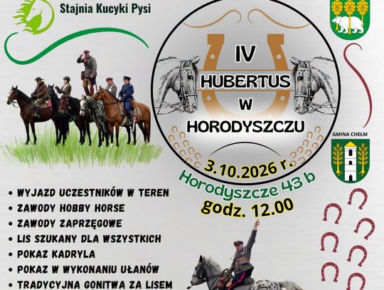 Horodyszcze zaprasza na IV Hubertus 3 października.