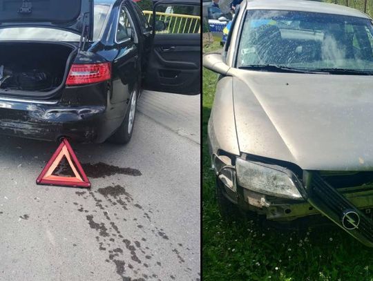 Gm. Gorzków. 17-latek uderzył oplem w audi i odjechał. Był pijany [FILM]