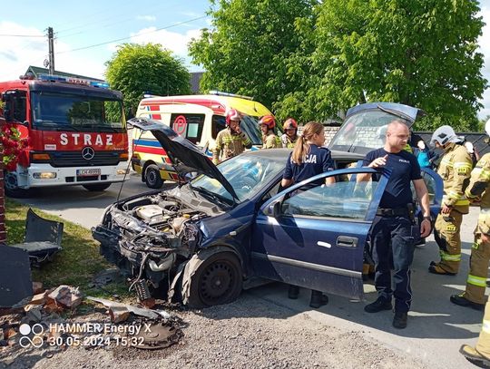 Gm. Kamień. Nagle zjechał z drogi i uderzył w ogrodzenie