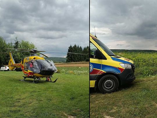 Gm. Kraśniczyn. 24-latka wpadła do studzienki. Pogotowie Lotnicze zabrało ją do szpitala