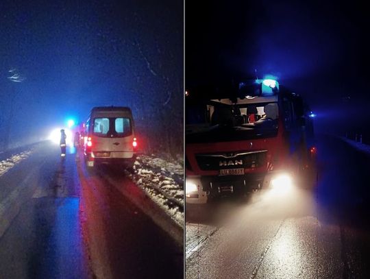 Gm. Kraśniczyn. Przeszkoda na drodze w Żułowie. Uderzył w nią bus