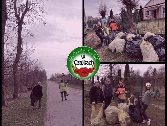 Gm. Kraśniczyn. Worki w dłoń i do przodu. Sterty śmieci zebrane