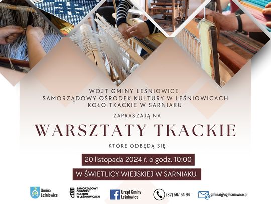 Gm. Leśniowice. Odrodzenie zapomnianej sztuki – warsztaty tkackie