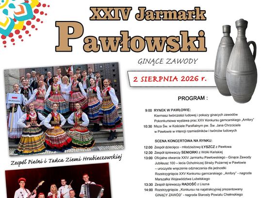 XXIV Jarmark Pawłowski już 2 sierpnia.