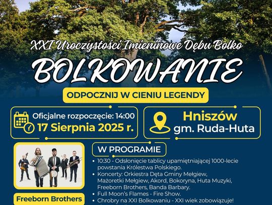 Gm. Ruda-Huta. XXI edycja imprezy w parku podworskim w Hniszowie