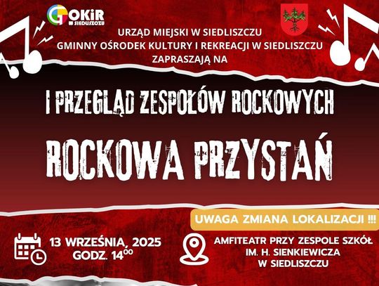 Gm. Siedliszcze. I Przegląd Zespołów Rockowych „Rockowa Przystań” już niedługo