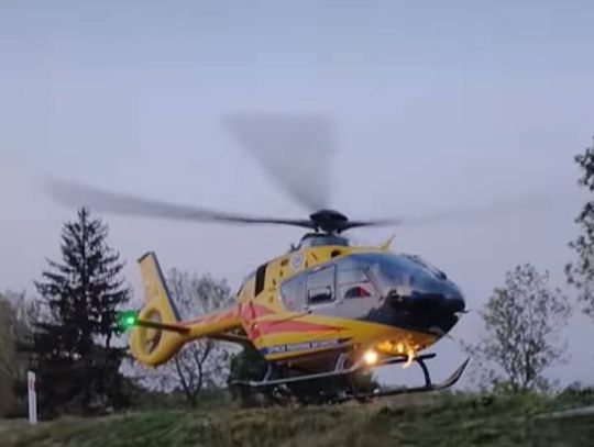 Gm. Stary Brus. Motocyklista stracił panowanie nad maszyną. Trafił do szpitala w ciężkim stanie
