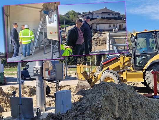 widok na terene rozbudowy oczyszczalni ścieków w Urszulinie