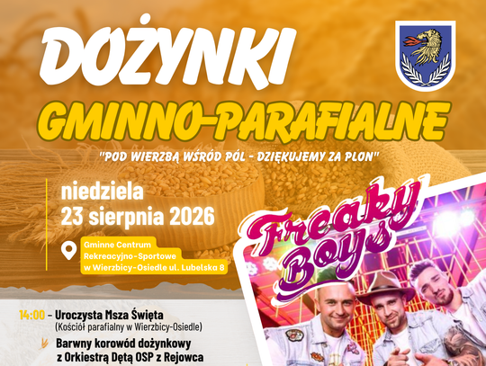 Dożynki gminno-parafialne w Wierzbicy odbędą się 23 sierpnia.