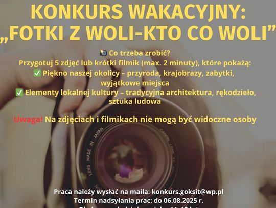 Gm. Wola Uhruska: „Fotki z Woli – kto co woli”: ruszył wakacyjny konkurs dla młodzieży