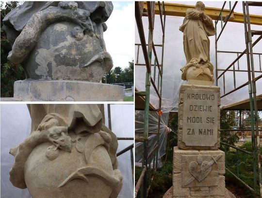 Zakończyły się prace konserwatorskie przy figurze „Madonna Immaculata” w Hańsku. Kamienna rzeźba datowana jest na 2. poł. XVIII w., betonowy postument na lata 50. XX w.