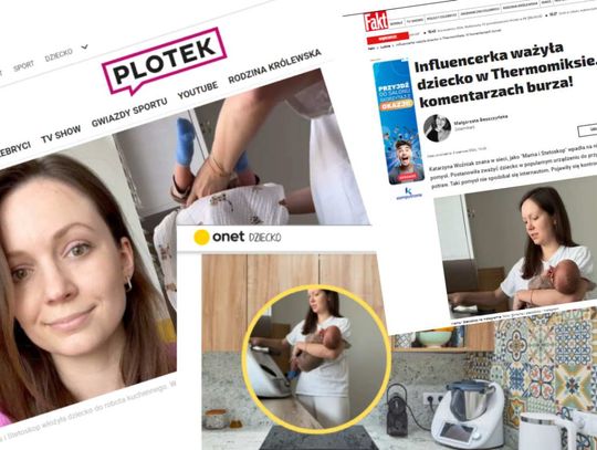 Influencerka z Chełma na fali hejtu. Bo ważyła dziecko w Thermomixie...