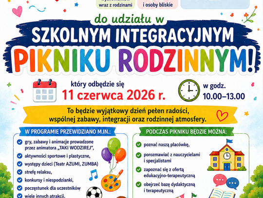 Integracyjny piknik rodzinny w Dorohusku. Będą atrakcje dla dzieci i czas na rozmowę Wydarzenie odbędzie się 11 czerwca w godzinach 10:00-13:00.